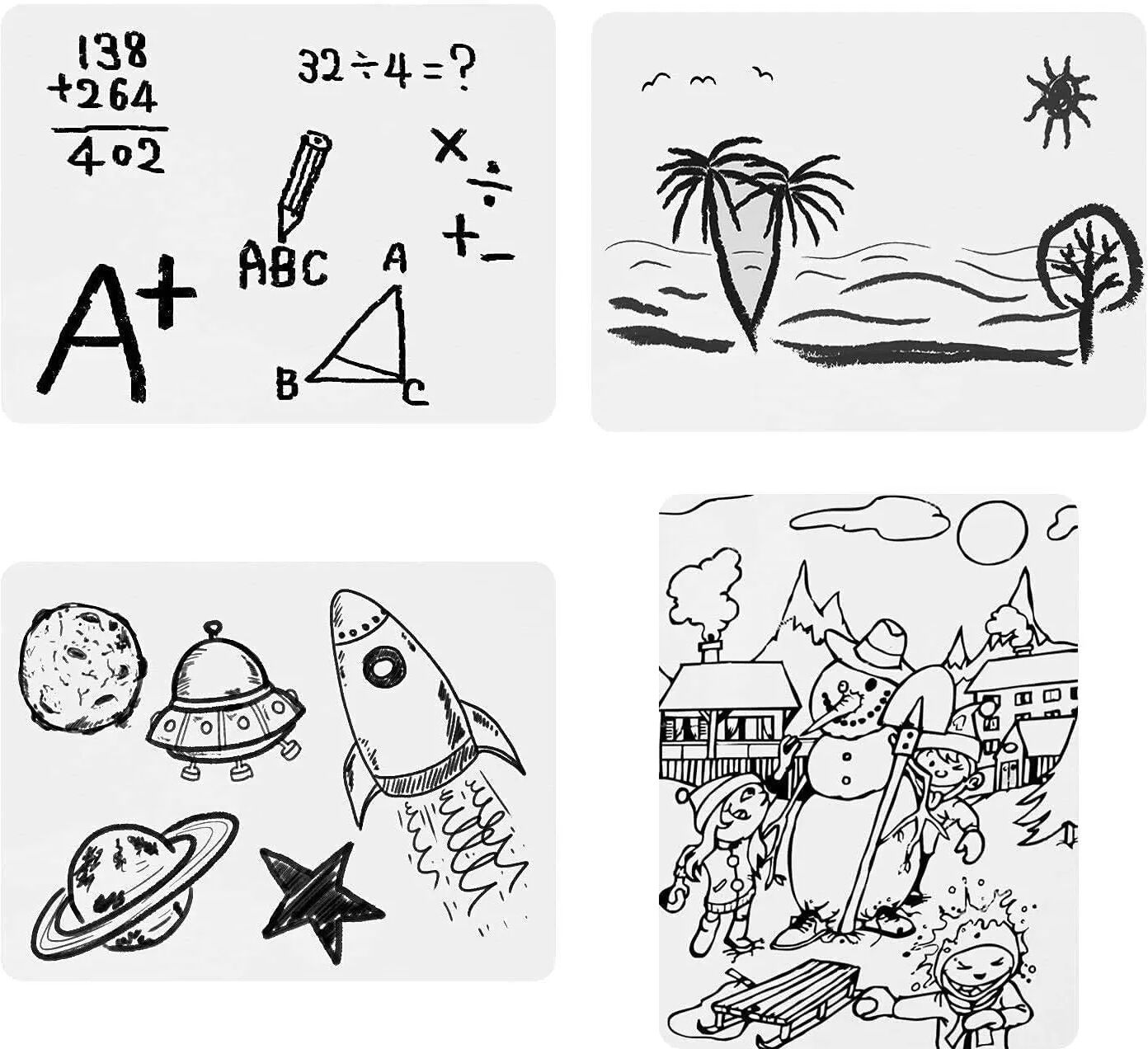 INF Magnetisches Whiteboard für Kühlschrank 6er-Pack