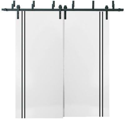 SARTODOORS Planum 0016 White Wood Barn Bypass Doors