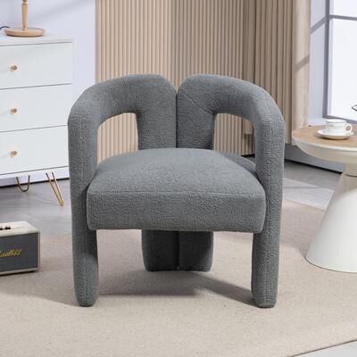 Telepassa "22""W Seat Widths Teddy Fabric Armchair with Open-Back"