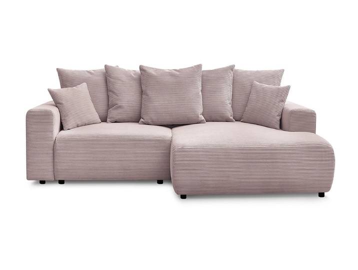 Ecksofa BOBOCHIC ATILLA Cord-Stoff rosa