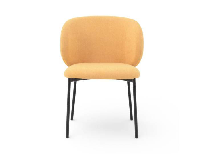 Chaise repas tissu jaune
