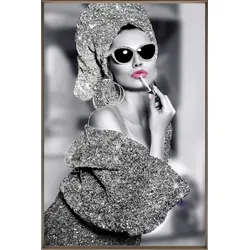 Bild LADY WITH LIPSTICK (BHT 80x120x3,50 cm) - BHT 80x120x3,50 cm