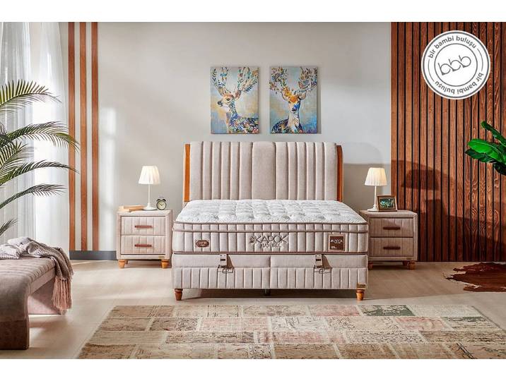 Bermo Home Boxspringbett Bambi Kapok Naturel