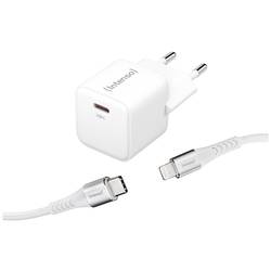 Intenso W30C GaN + C315L USB Ladegerät 30 W 1x USB-C®, 1x Apple Lightning Weiß Innenbereich GaN, USB Power Delivery (USB-PD) 7803052