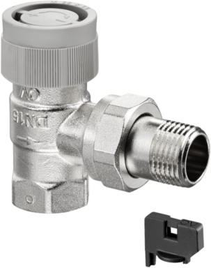 Oventrop Baureihe AQ Thermostatventil 1183068 DN 25, Eck, stufenlose Voreinstellung