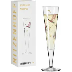 Ritzenhoff Champagnerglas Goldnacht Champagner 015, Christine Kordes, Kristallglas, 205 ml, 1071015
