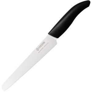 Kyocera Brotmesser Gen FK-181 WH-BK, 18 cm Keramikklinge mit Wellenschliff und Kunststoffgriff