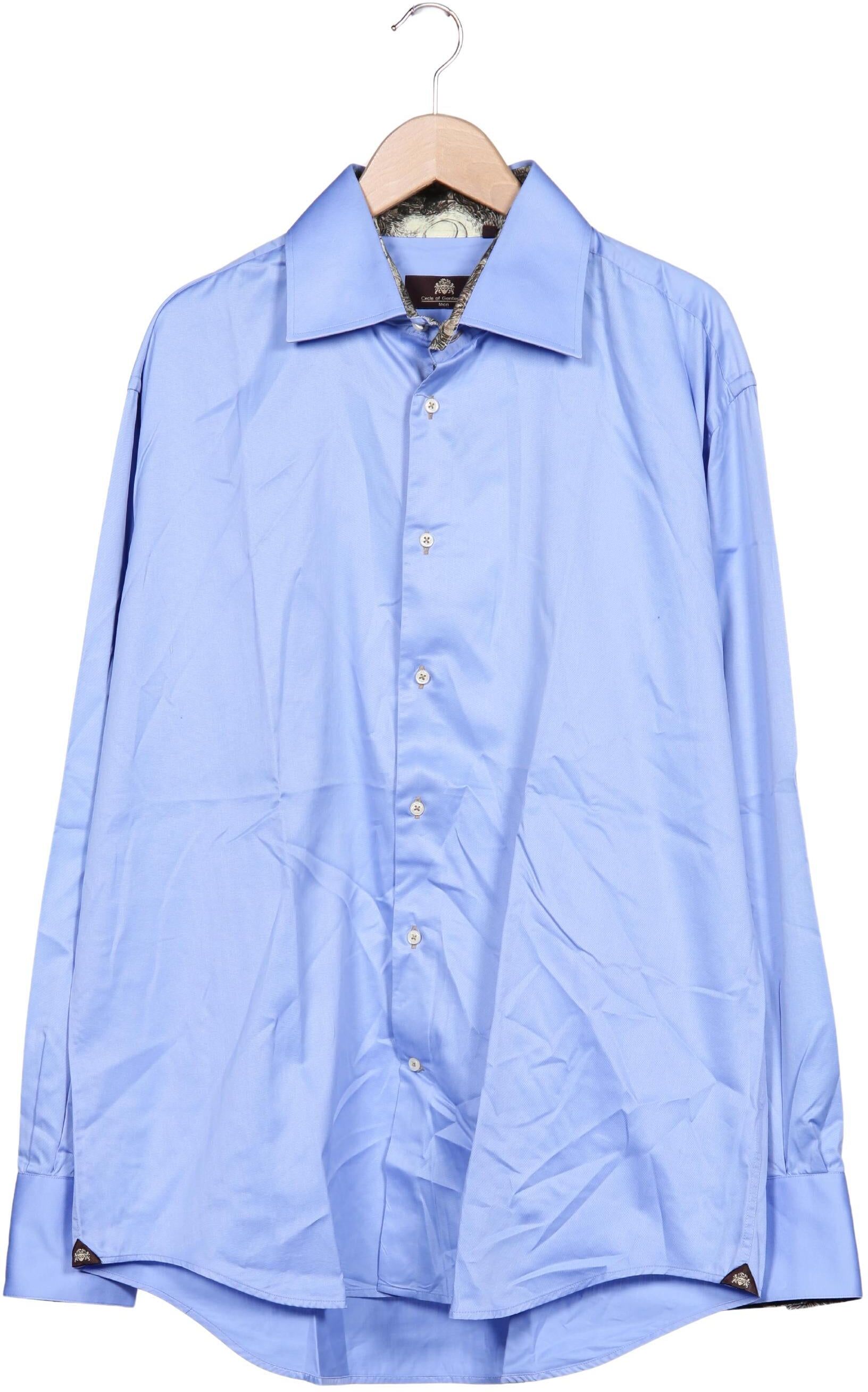 Circle of Gentlemen Herren Hemd, Hellblau, Gr. 44, Baumwolle - Second Hand