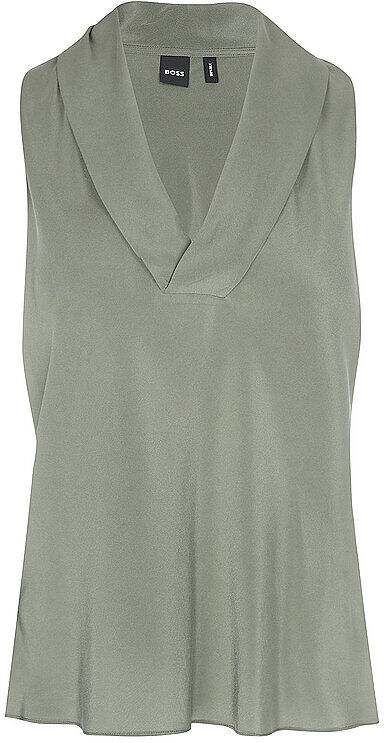 Boss Seidenbluse BOLARU  dunkelgrün   36 36