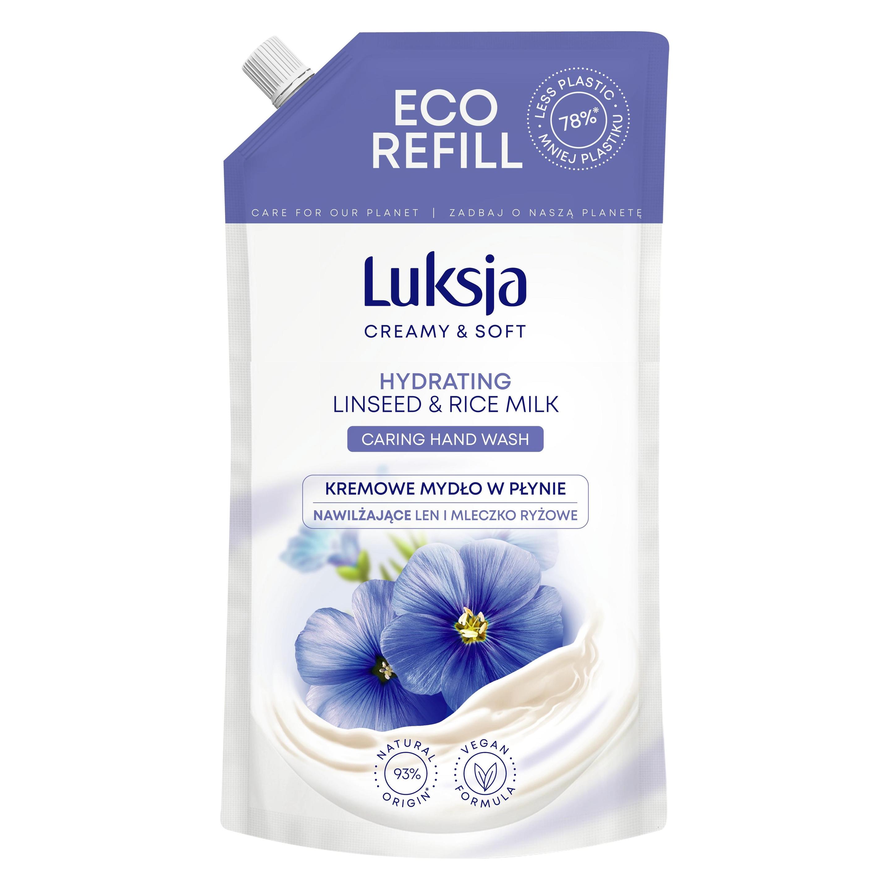 Luksja Cremige Flssigseife, Flachs, Brhe 900ml (Flüssigseife, Handseife Nachfüllpackung, 900 ml) (44149773)
