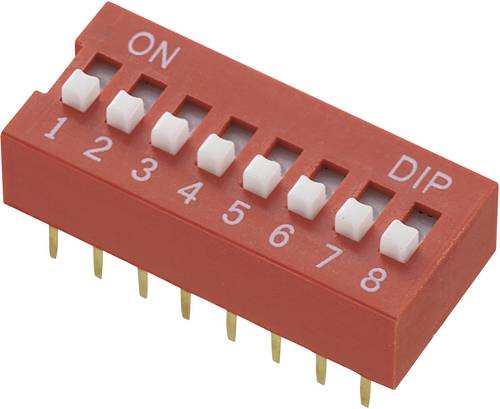 TRU Components 709488 DS-08 DIP-Schalter Polzahl 8 Standard