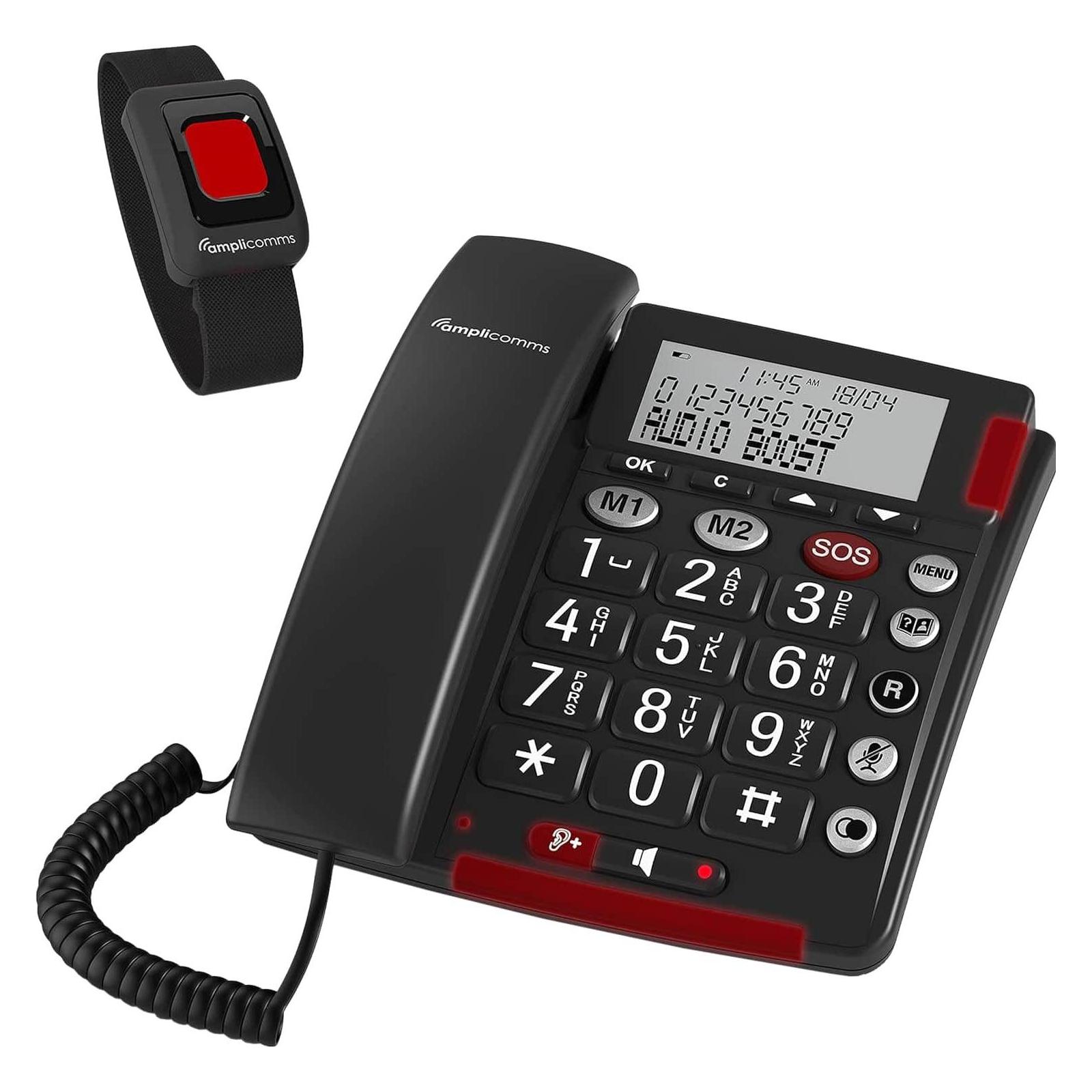 amplicom ms BigTel 50 Alarm Plus DE/FR Analog Telefon dark grey (ATL1424096)