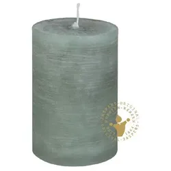 Jaspers Kerzen Rustik Kerzen, Nordische Reifkerzen, durchgefärbte Kerzen Staubgrün Ø 60 x 150 mm, 1 Stück