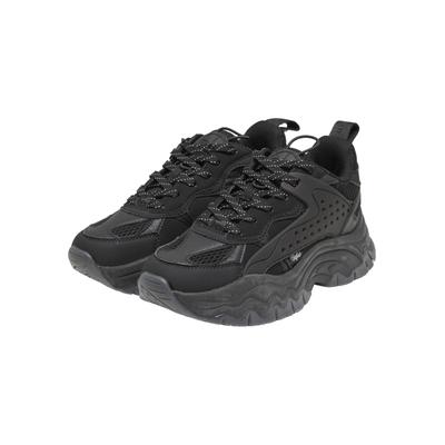 Trainingsschuh BUFFALO "Buffalo PATH LO - VEGAN NAPPA/NUBUCK", Damen, Gr. 37, schwarz, Leder, unifarben, Schuhe