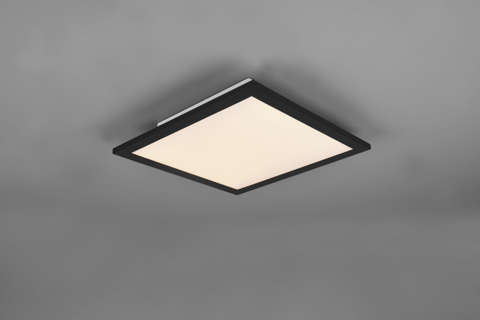 Reality Leuchten Alpha LED-plafondlamp, mat zwart, 30 x 30 cm