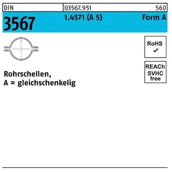 Sandisk, Zubehör Befestigungstechnik, DIN 3567 1.4571 A 34 NW 25 Rohrschellen-Hälften A 5 S