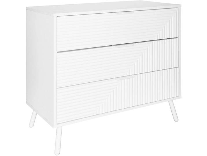 Kommode ARTIC 3 Schubladen 40x80x76cm weiss dekor