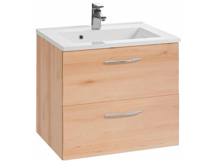 Waschtisch WELLTIME Portofino , braun (buchefarben), B:60cm H:54cm T:48cm, Waschtische, Waschtisch