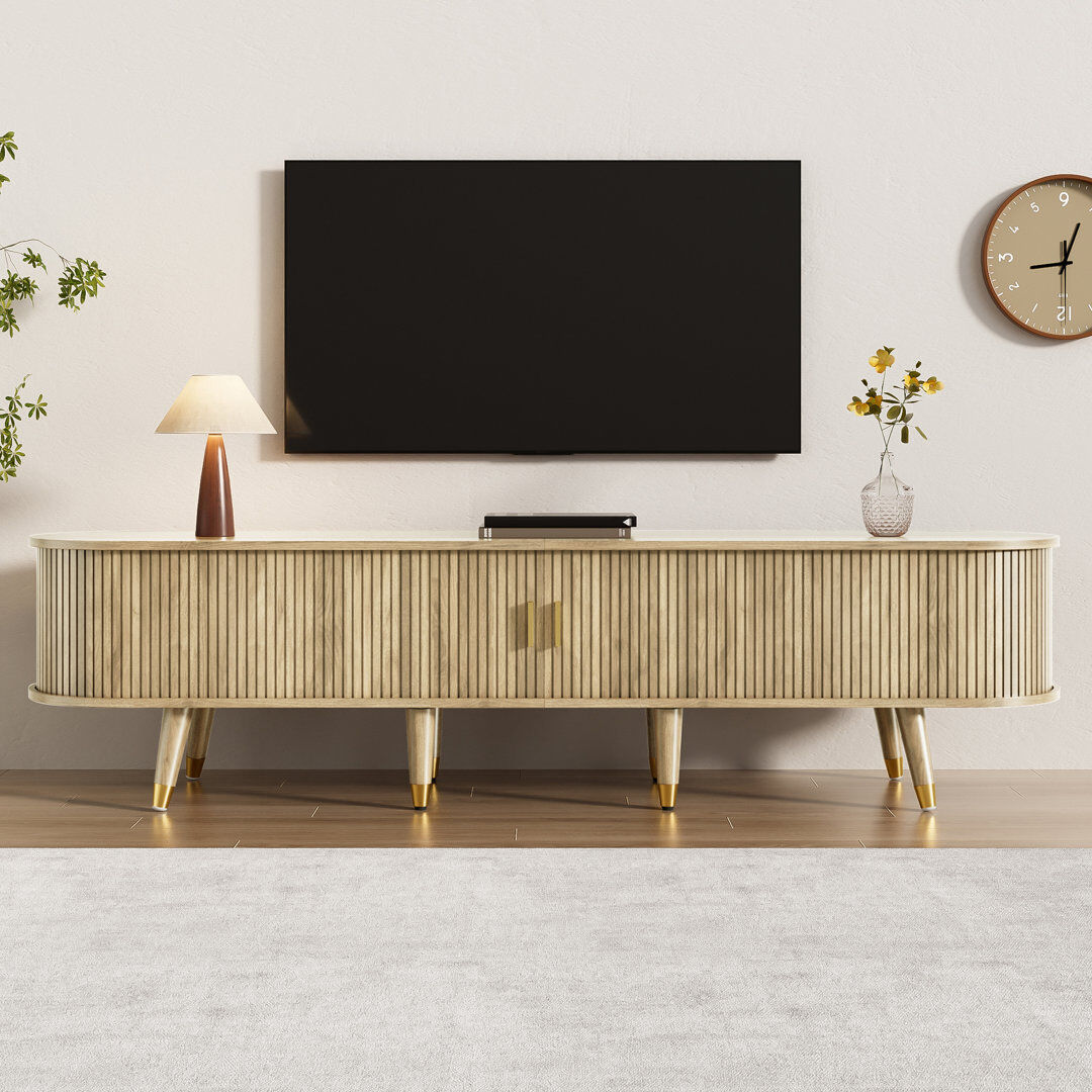 Lily Manor TV Stand for TVs up to 65" Clear 65"