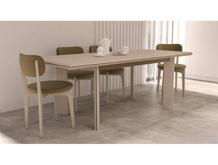 Xlmoebel Esstisch Moderner Holz-Tisch mit minimalistischen Beinen, Made in Europa
