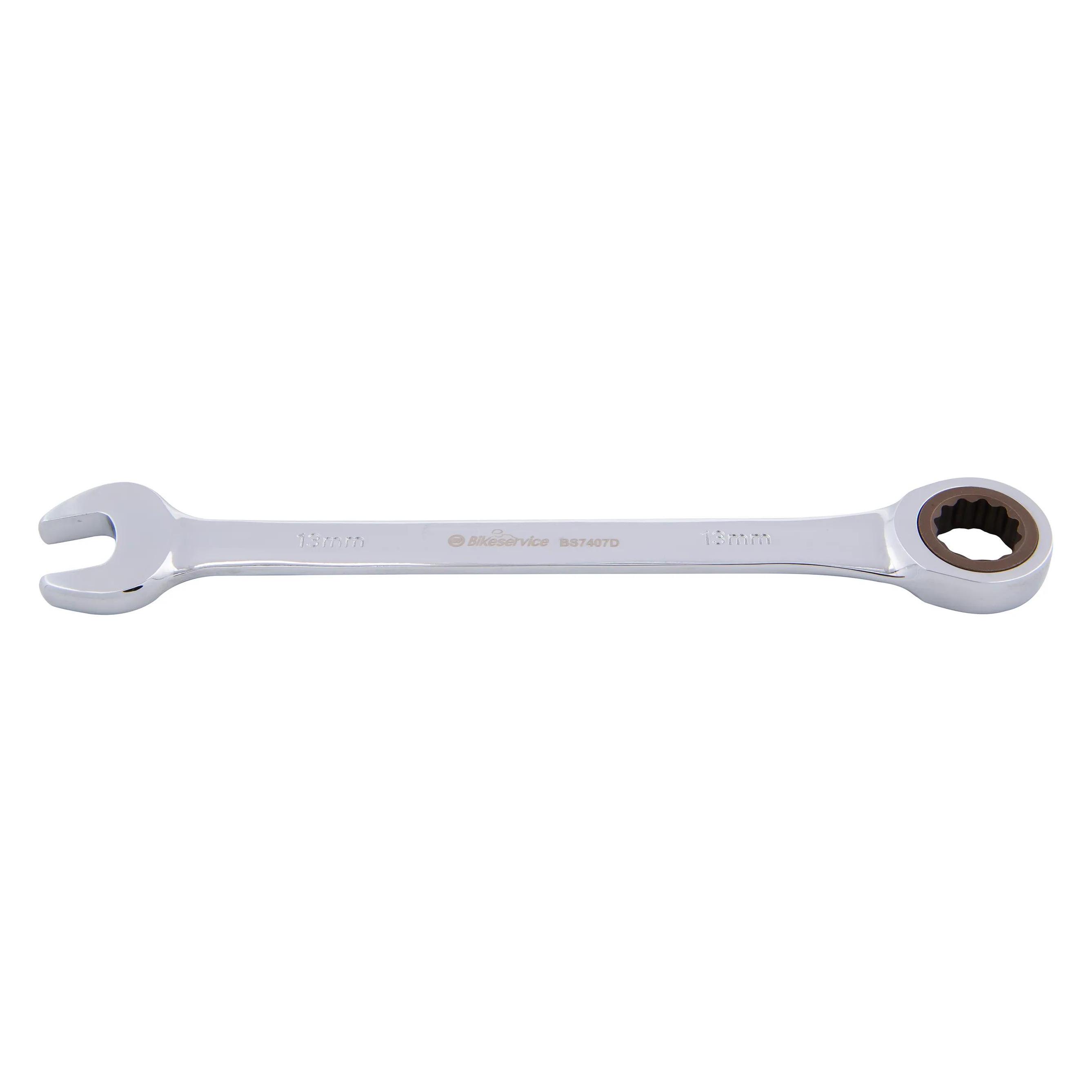 Bikeservice Bike Service Ratschen Gabelringschlüssel 13 mm (Werkzeug Generika)/Ratchet Wrench 13 mm (13 mm) (BS7407D)