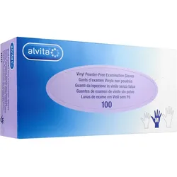 Alvita Vinyl Untersuchungshandschuhe Puderfrei S 100 ST