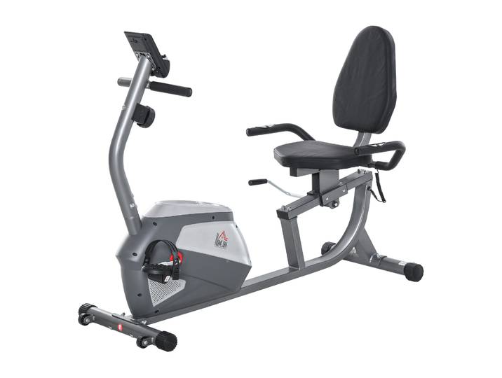 HOMCOM hometrainer, stevige fietstrainer met 8 niveaus, verstelbare magnetische weerstand, compact ontwerp, ideaal voor thuisgebruik Aosom.nl