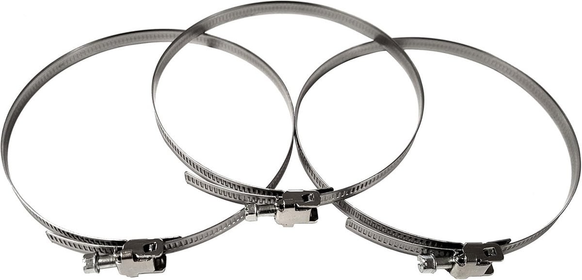 Set van 3 verstelbare slangklemmen van roestvrij staal, 60-110 mm