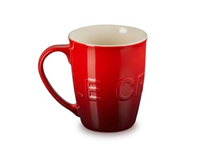 Le Creuset Kaffeetasse aus Steingut, extragroßes Logo, 590 ml, Kirschrot