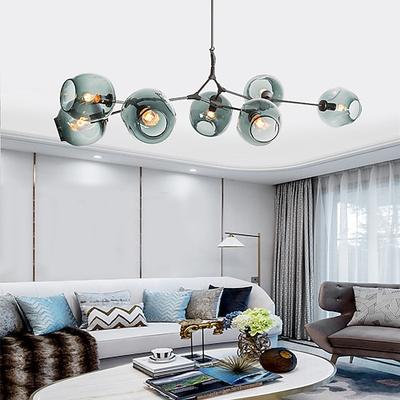 5-Licht 6-Licht 7-Licht 125-180 cm Sputnik Design Cluster-Design Pendelleuchten Aluminium Glas Sputnik Neuartige Galvanisierung Modern 110-120V 220-240V