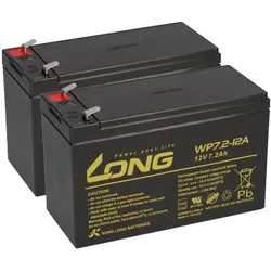 APC RBC48 Akkutausch-Service – Neubestückung mit 2x Kung Long AGM 12V 7,2Ah