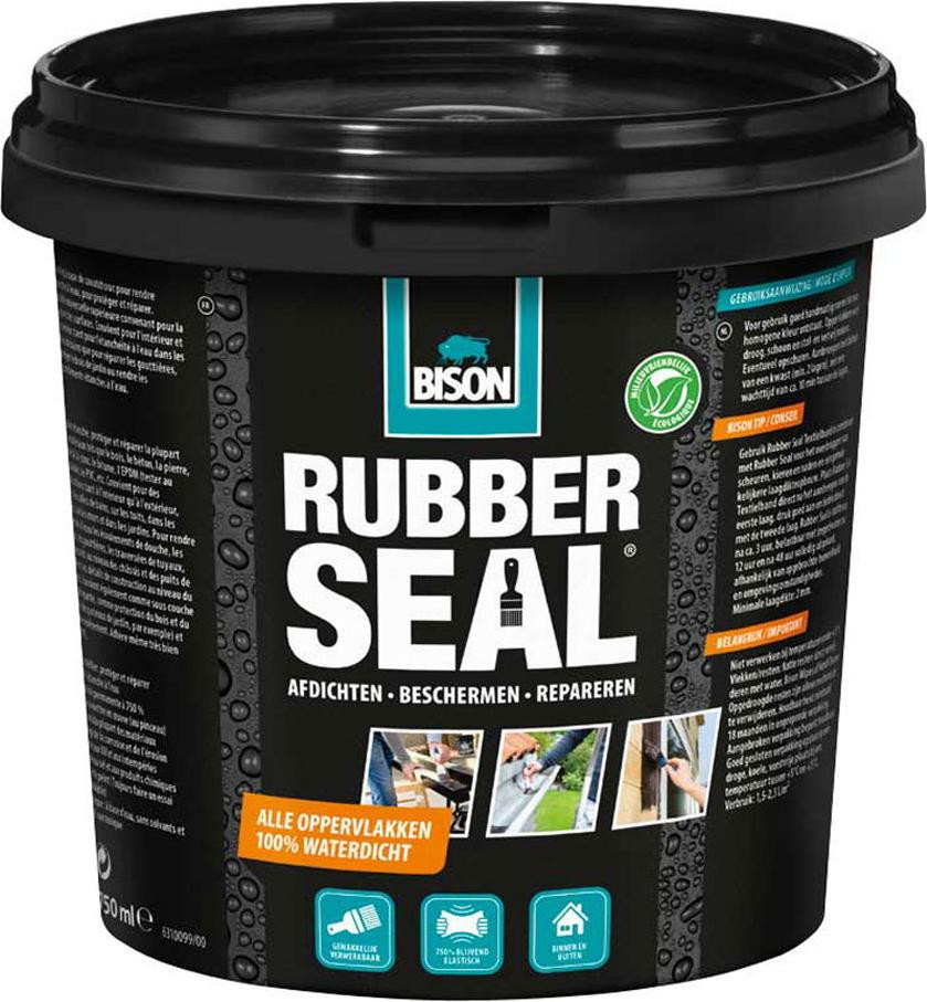 Bison Rubber Seal MS-polymeer waterbestendige kit 750 ml zwart