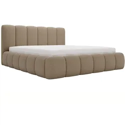POLSTERBETT Cloud 200x200 Bouclé-Stoff Braun