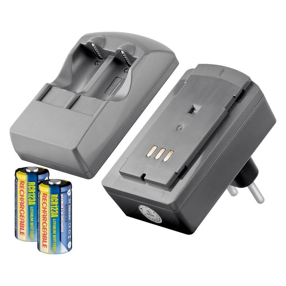 Goobay Fotobatterie-Steckerladegerät (1 Stk., RCR123A) (46305)