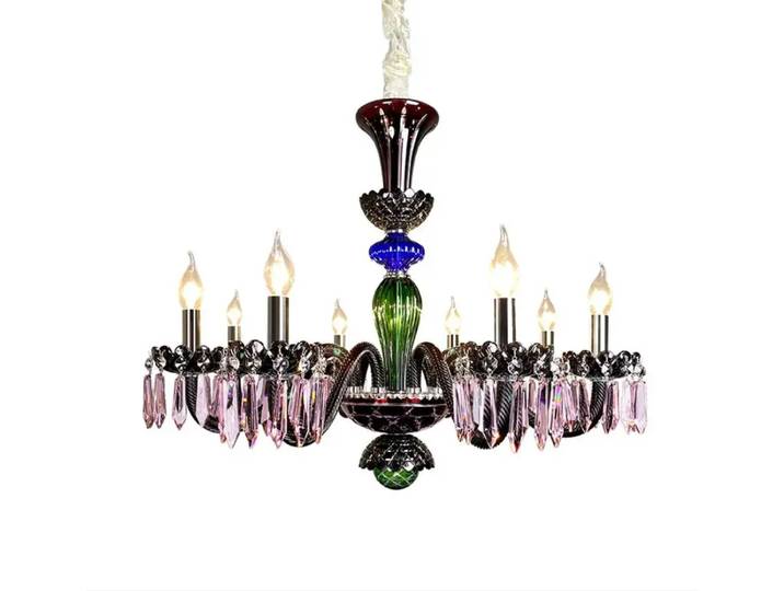 Lustres en cristal colorés Decora, lampe suspendue LED moderne pour salon, E14 AC, Lustres De Sala De Cristal, décoration intérieure