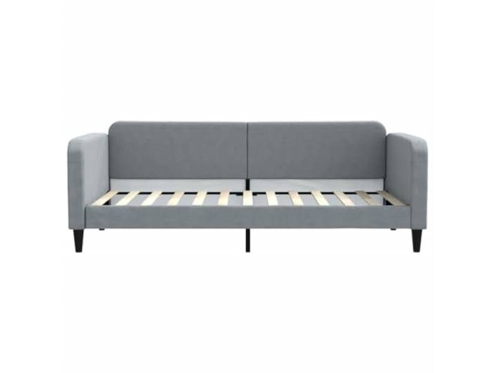KTHLBRH Tagesbett Hellgrau 90 x 200 cm aus Stoff 2-in-1 Schlafsofa mit Metallrahmen und Massivholz-Polsterung, modernes Design