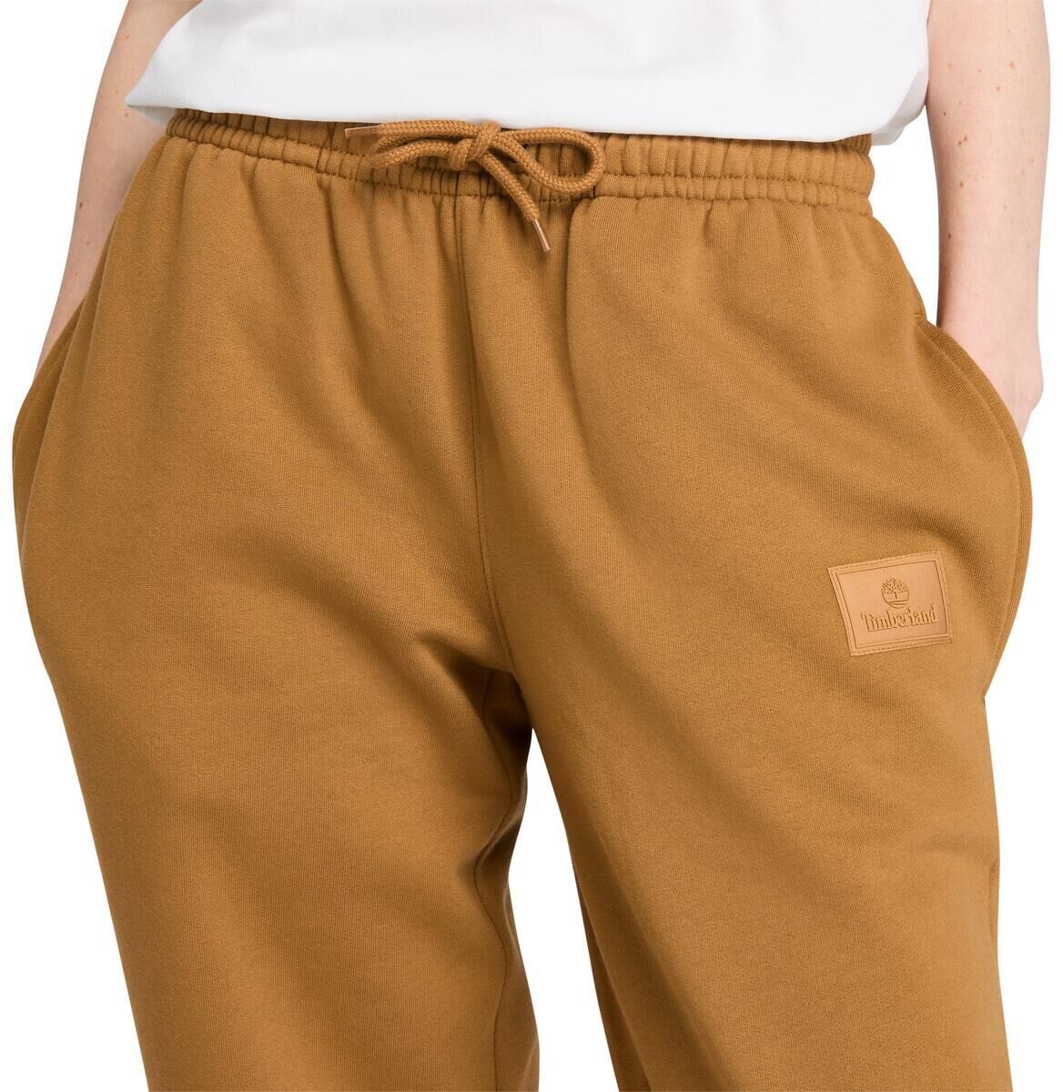Jogginghose TIMBERLAND "Silicon Badge (BB) Sweatpant", Herren, Gr. S, N-Gr, braun (schwarz wheat boot), Obermaterial: 80% Baumwolle, 20% Polyester, Hosen Jogginghose, Jogginghose, aus Baumwolle und Polyester, für Erwachsene schwarz wheat boot S, N-Gr