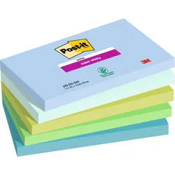 Post-it® Haftnotizen Super Sticky Notes Oasis Collection, farbsortiert, 90 Blatt