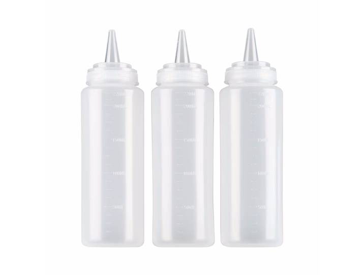 ProChef Quetschflasche Transparent 236ml 3er Set – Diverse Gastro Küchenutensilien