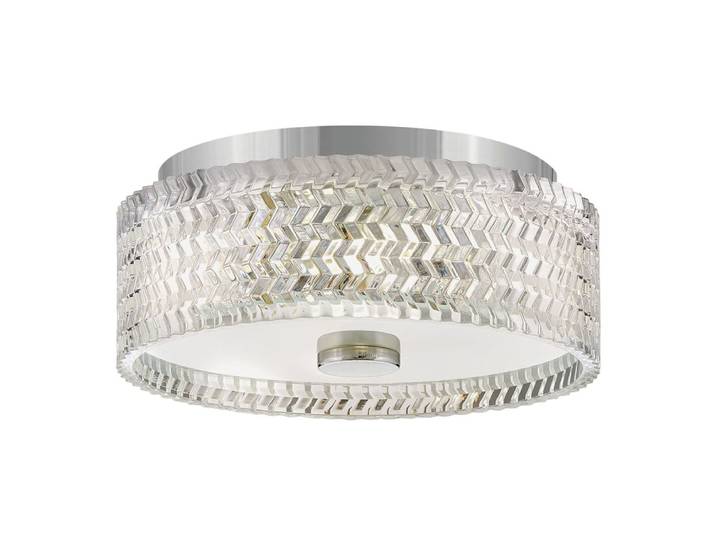 Plafonnier Acier, Verre Chrome