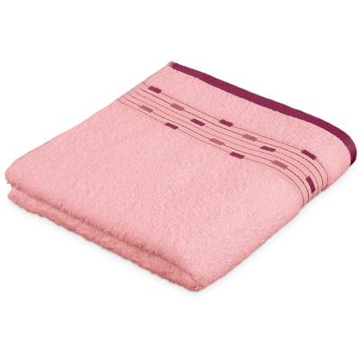 Handtuch MÖVE FOR FROTTANA "Magic Uni", rosa (rose), B:50cm L:100cm, Walkfrottee, Obermaterial: 100% Baumwolle, Handtücher, mit Bordüre aus kleinen Rechtecken