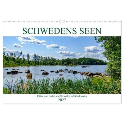 Schwedens Seen (Wandkalender 2027 DIN A3 quer), CALVENDO Monatskalender