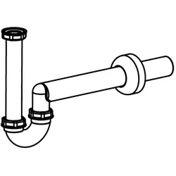LAUFEN Siphon H8939480000001 DN 40, Kunststoff, weiß, für Wand-Bidet