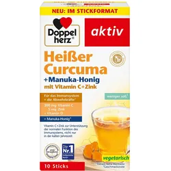 DOPPELHERZ heißer Curcuma+Manuka-Honig Granulat 10 St