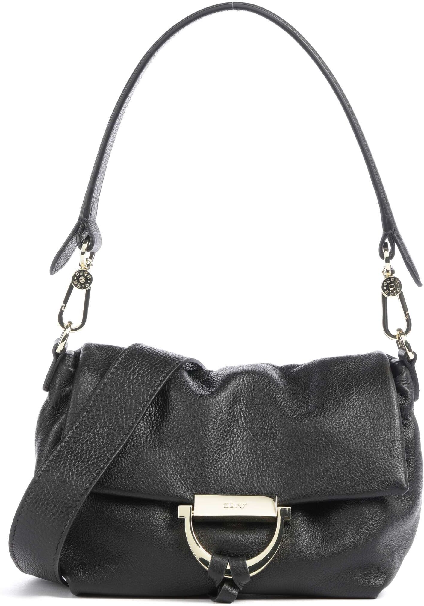Abro Dalia Temi Small Schultertasche aus Leder, schwarz