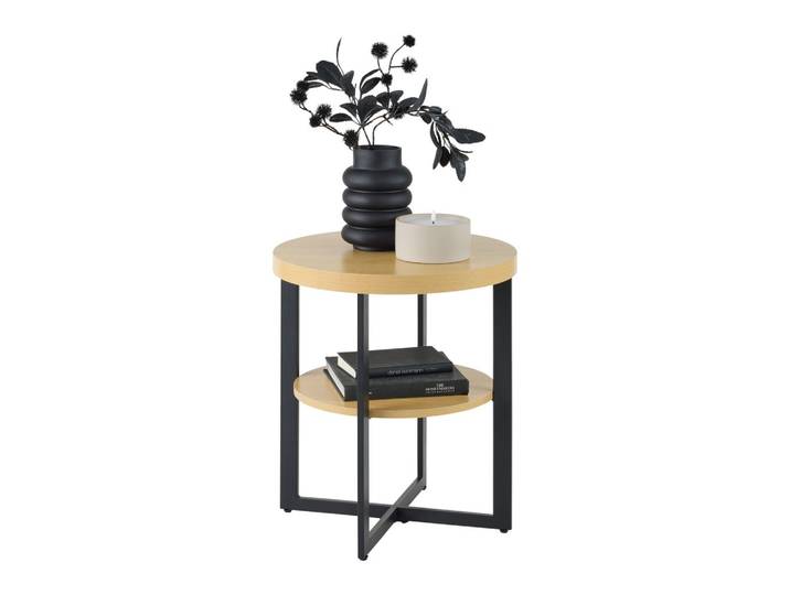 Beistelltisch Rondo Schwarz/Eiche Artisan