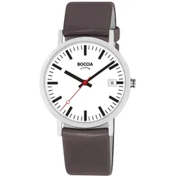 Boccia 3670-04 Herrenuhr Titan mit Datum Grau