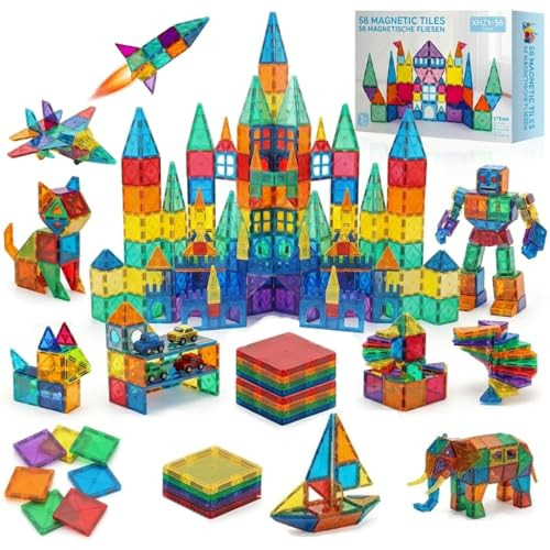 SURFOU 58 Magnetische tegels STEM Montessori-speelgoed