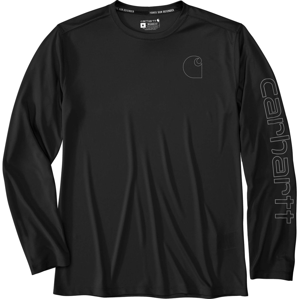 Carhartt Force Sun Defender Relaxed LS Logo T-shirt black (N04) 2XL REG 107202-N042XLREG