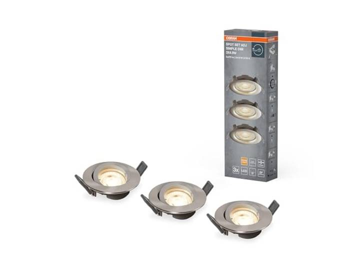 Osram Einbaustrahler-Set stufenlos dimmbar Brushed